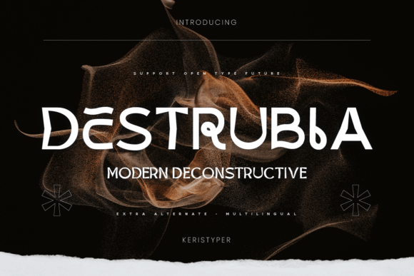 Destrubia: The Display Font That Gives Your Brand a Curvy, Distorted Edge