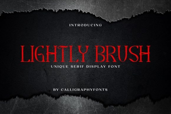 Lightly Brush Brings Mysterious Serif Character to Marketing Design