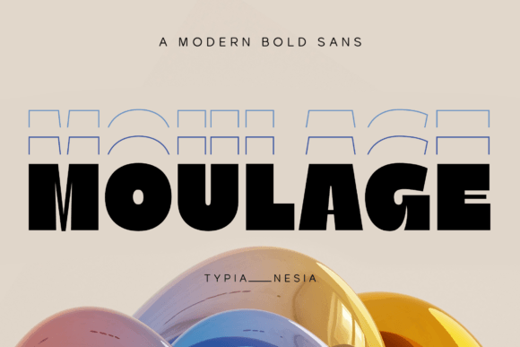 Moulage: A Bold Sans Serif Font for Handmade Products
